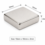 10mm X 10mm X 2mm Neodymium Bar Magnet N35
