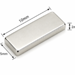 10mm X 5mm X 2mm Neodymium Bar Magnet N35 (Length: 10mm, Breadth: 5mm, Thickness: 2mm)
