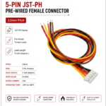 5-Pin JST-PH Pre-Wired Female Connector - 2.0mm, 11-inch Lead