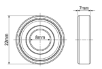 608 ZZ (8x22x7) Deep Groove Ball Bearing, Miniature Bearing - Image 2