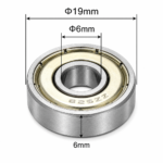 626ZZ Ball Bearing 6x19x6mm - Image 2