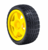 65mm Robot Wheel for BO Motors (Yellow)