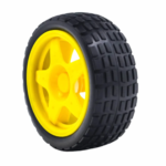 65mm Robot Wheel for BO Motors (Yellow)