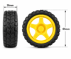 65mm Robot Wheel for BO Motors (Yellow) - Image 3