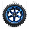 85MM Large Robot Smart Car Wheel, 38MM Width Surface Blue Rim - Image 2