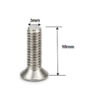 SS CSK Allen M3 x 10mm, Dia. 3mm, Length 10mm, Stainless Steel (SS202) Allen Socket Countersunk Screws