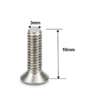 SS CSK Allen M3 x 10mm, Dia. 3mm, Length 10mm, Stainless Steel (SS202) Allen Socket Countersunk Screws