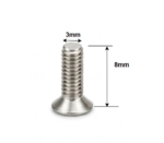 SS CSK Allen M3 x 8mm, Dia. 3mm, Length 8mm, Stainless Steel (SS202) Allen Socket Countersunk Screws