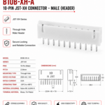10-Pin JST-XH Male Connector Housing - 2.54mm