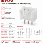 3-Pin JST-XH Male Connector Housing - 2.54mm Pitch