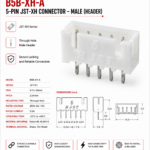 5-Pin JST-XH Male Connector Housing - 2.54mm Pitch