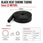 Black Heat Shrink Wrap - 5mm (2 Meter)