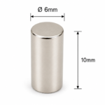 6mm X 10mm Neodymium Cylinder magnet Magnets (Dia: 6mm, Thickness: 10mm)