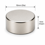 10mm X 5mm Neodymium Disc Magnets (Dia: 10mm, Thickness: 5mm)