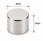 4mm X 4mm Neodymium Disc Magnets (Dia: 4mm, Thickness: 4mm)