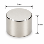 5mm X 5mm Neodymium Disc Magnets (Dia: 5mm, Thickness: 5mm)