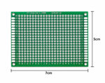 5 x 7cm Universal Green Double Sided Protoboard Prototyping PCB Board - Image 2