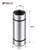 Long LM8LUU Long Type Linear Motion Slider Linear Bushing, Bearing for 8mm Shaft - Image 2