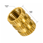 M3 x 10 Brass Threaded Inserts Nut - Image 2
