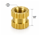 M3 x 6 Brass Threaded Inserts Nut - Image 2
