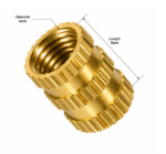 M4 x 6 Brass Threaded Inserts Nut - Image 2