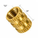 M5 x 8 Brass Threaded Inserts Nut - Image 2