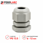 IP68 PG13.5 Polyamide Cable Gland Nylon | Cable Dia: 6.0mm–12.0mm | Thread: PG13.5