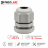 IP68 PG19 Polyamide Cable Gland Nylon | Cable Dia: 12.0mm–15.0mm | Thread: PG19