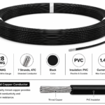 Premium 28 AWG Stranded Single Core Insulated Wire PVC - Black