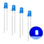 3mm round DIP LED Blue in Blue