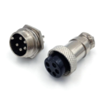 5 Pin 16mm Male/Female Mini Round Shell Panel Connector