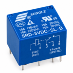 SRD-5VDC-SL-B-Ningbo Songle Relay- 250V@AC 5V 15A 1 Form B: 1B (SPST-NC) Plugin,15.6x19.2mm Power Relays ROHS