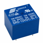 SRD-12VDC-SL-C-Ningbo Songle Relay- 250V@AC 12V 15A One Conversion: 1C (SPDT- Conversion) Plugin,15.6x19.2mm Power Relays ROHS