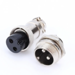 2 Pin 16mm Male/Female Mini Round Shell Panel Connector