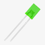 5mm Flat Top Green Diffused LED