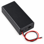 18650 Dual Cell Battery Holder with Cover and ON/OFF Switch