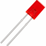 5mm Flat Top Red Diffused LED